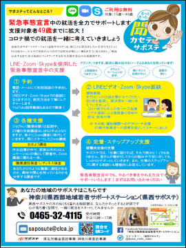 県西サポステのチラシ